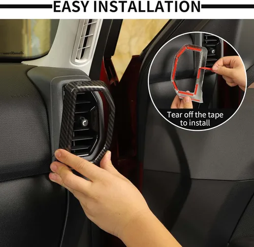 Vista 4 de JWWY Cubierta de salida de ventilación de aire acondicionado para salpicadero para 2021-2025+Ford Bronco Sport Accesorios interiores de fibra