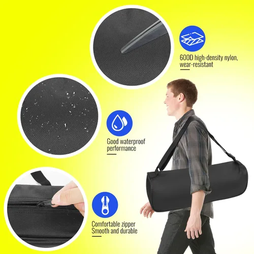 Vista 3 de Funda de transporte para trípode, 15.75 x 4.33 x 4.72 pulgadas, bolsa de transporte para trípode Oxford 600D con correa para soportes de luz