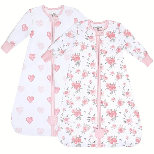 Vista 188 de Mama Cheetah Saco de dormir para bebé de 0.5 TOG, Manta portátil de algodón orgánico para bebé con cremallera bidireccional, Saco de dormir