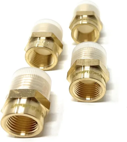 Vista 40 de Cascada Adaptador de latón sin plomo, rosca G BSPP macho a NPT hembra (1" x 1" (1 pieza))