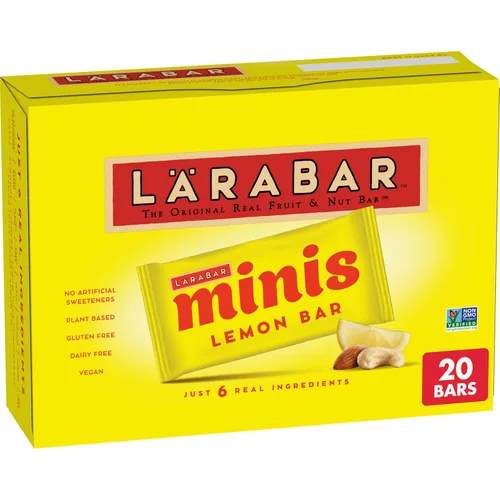 Vista 14 de Larabar - Mini barras de masa de galletas con chispas de chocolate, barra vegana de frutas y nueces sin gluten, barras de 0.78 onzas, 20
