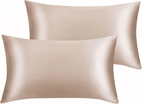 Vista 9 de Juego de fundas de almohada de satén sedosas para el cabello - Fundas de almohada con cierre de sobre - Frescas y fáciles de lavar - Juego de 2