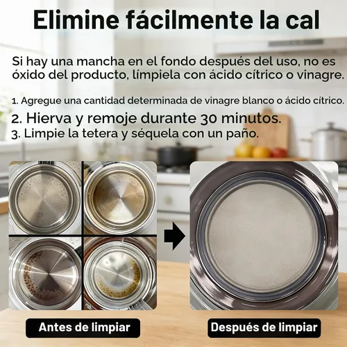 Vista 6 de Hervidor eléctrico de vidrio caliente de titanio de 1500 W con infusor y control de temperatura, hervidor de té de 1.5 L de ebullición rápida