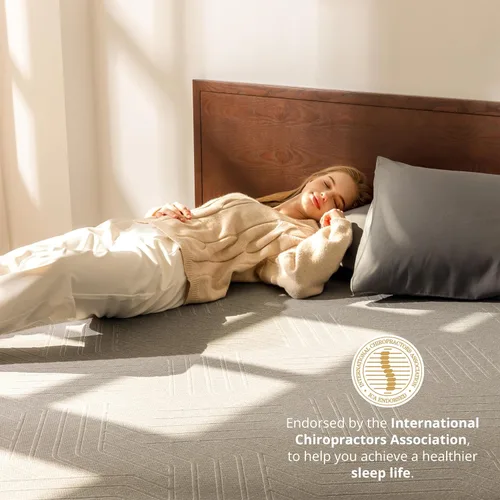 Vista 4 de EGOHOME Colchón de espuma viscoelástica Queen de 10 pulgadas para dolor de espalda, cama de gel de cobre refrescante en una caja, espuma fabricada