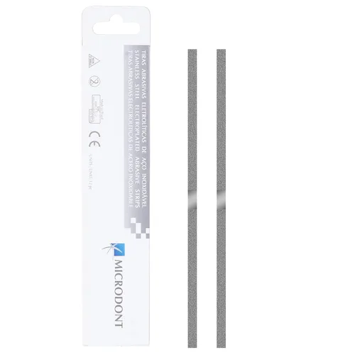 Tiras de pulido de acero inoxidable dental, tiras de acero inoxidable abrasivas dentales, lima dental de 0.157 in, herramientas reutilizables de