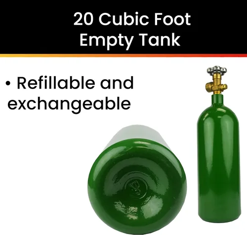 Vista 3 de Hot Max 23202 Tanque de argón/CO2 de 20 pies cúbicos - Vacío