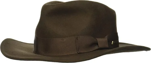 Indiana Jones - Fedora de campo de fieltro, hidrófugo, con cinta de grogrén