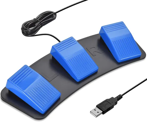 Vista 9 de iKKEGOL Pedal de pie USB digital óptico actualizado 2023, interruptor de pie USB único para control de juego, interruptor de pie programable de una