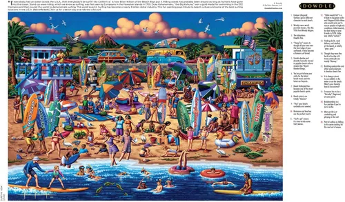 Vista 5 de Buffalo Games - Dowdle - Dowdle: Surfin' USA - Rompecabezas de 2000 piezas para adultos desafiante rompecabezas perfecto para noches de juego