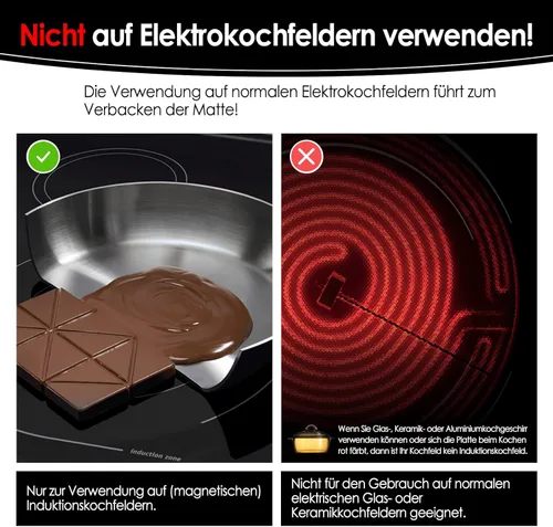 Vista 4 de KitchenRaku Alfombrilla protectora grande para placa de inducción de 20.8 x 24 pulgadas, translúcida (magnética), cubiertas para quemador de estufa