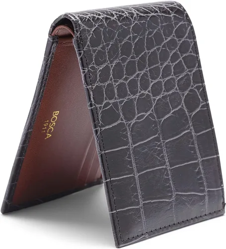 Vista 2 de Bosca Vinatge Croco - Cartera pequeña plegable CrocoMarrón Oscuro Vinatge Croco - Cartera plegable pequeña