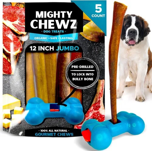 Vista 16 de Palitos de carne jumbo de 7 pulgadas (paquete de 5) con dispositivo de seguridad incluido – sin asfixia/palitos de pizza totalmente naturales