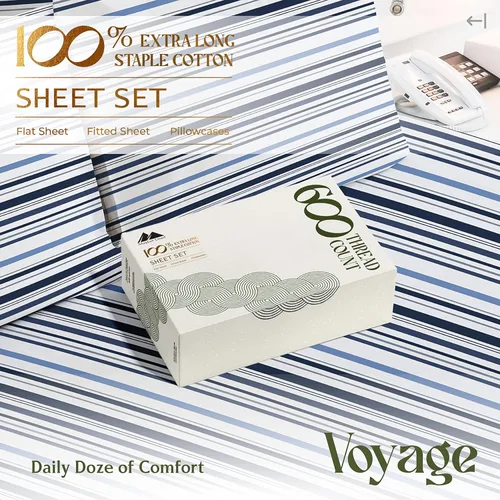 Vista 21 de Mayfair Linen Juego de sábanas de 100% algodón egipcio, tamaño individual (paquete de 2) – Sábanas de lujo blancas de 600 hilos, tamaño individual