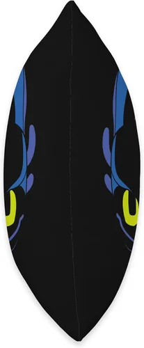 Vista 2 de DreamWorks Dragons Toothless Night Fury - Almohada para disfraz de cara grande, 16 x 16 pulgadas, multicolor