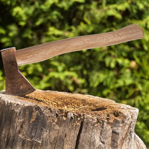 Vista 7 de Healeved Mango de hacha de madera de repuesto de 15 pulgadas, mango ovalado de madera de nogal para hacha de repuesto para hacha de jardinería