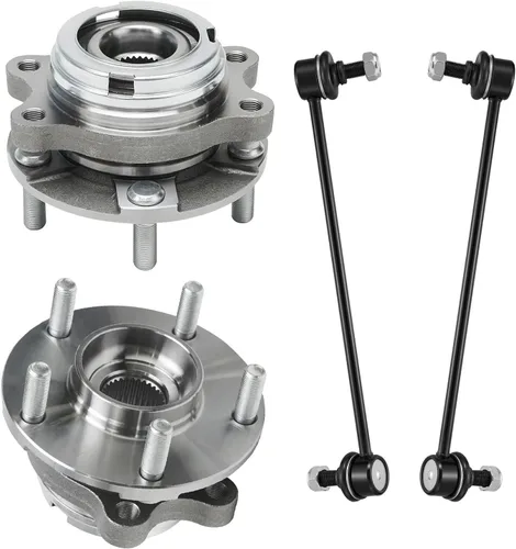 Vista 369 de Detroit Axle - Kit de cubos de rodamiento de rueda delantera de 6 piezas para Dodge Dart 2013-2016, Chrysler 200 2015-2017, 2 cojinetes de rueda