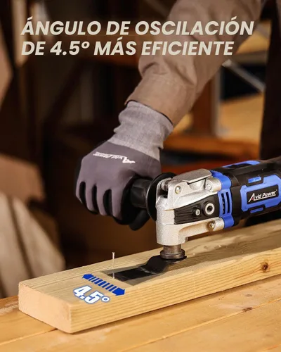 Vista 4 de AVID POWER Herramienta oscilante, multiherramienta oscilante de 3.5 amperios con ángulo de oscilación de 4.5°, 6 velocidades variables y 13