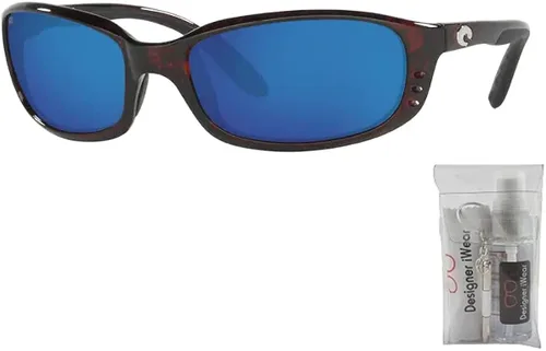 Vista 2 de Costa Brine 6S9017 Oval Sunglasses for Men + BUNDLE with Designer iWear Complimentary Eyewear Care Kit