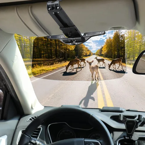 Vista 10 de Visera solar para automóvil, (juego de 2 piezas) UV400Anti- Polarizada/Antideslumbrante, Extensor de visera de coche fácil de instalar, negro/2