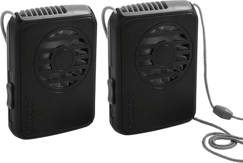 Vista 11 de O2COOL Ventilador de Collar Deluxe, Funciona con Pilas, para Enfriamiento Personal con Correa Ajustable (Negro)