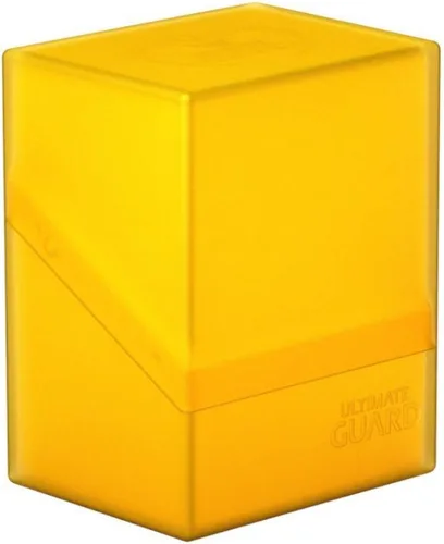 Ultimate Guard Boulder 80+ Classic, estuche para mazo para 80 cartas TCG con doble funda, ámbar, almacenamiento seguro y duradero para juegos de