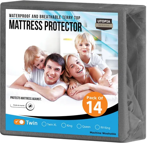 Vista 31 de Utopia Bedding - Protector de colchón impermeable tamaño king, funda de colchón de terry premium de 200 GSM, cubierta de cama suave y transpirable