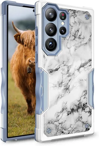 Vista 5 de Rosebono Compatible con Samsung Galaxy S23, funda híbrida de doble capa con diseño gráfico resistente para Samsung Galaxy S23 (atrapasueños)