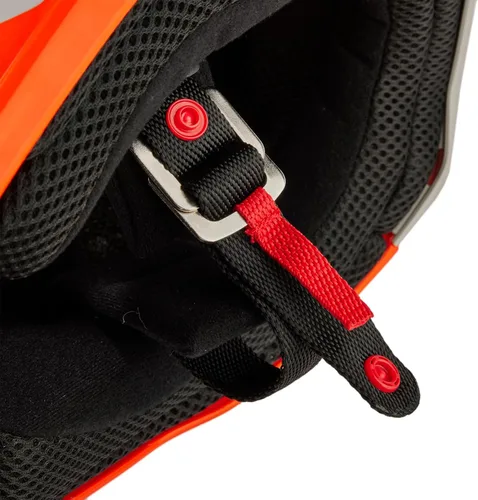 Vista 6 de Fox Racing Casco unisex para motocross V1, naranja fluorescente, talla M