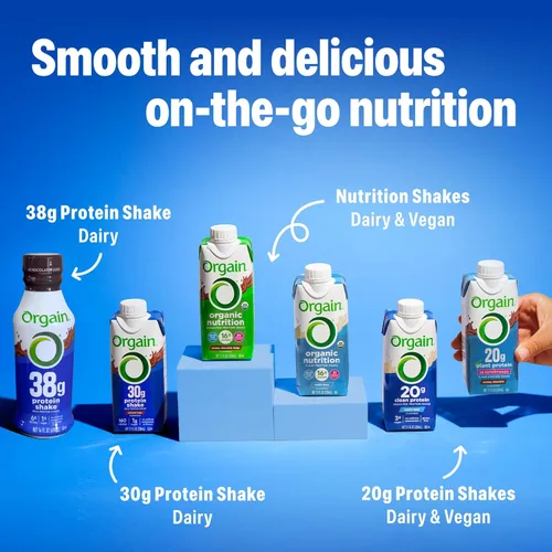 Vista 9 de Orgain Organic Nutritional Batido de Proteína Vegana Orgánico, Chocolate Suave - 16g Proteína a Base de Plantas, Sustituto de Comida, 22 Vitaminas