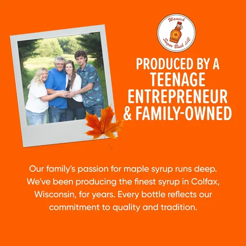 Vista 7 de Wanish Sugar Bush Jarabe de arce 100% puro De Northwoods of Wisconsin 8 oz - Canela