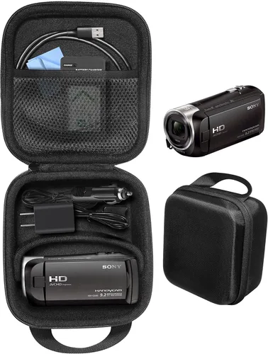 CaseSack Funda para videocámara Sony HD HDRCX440, HDRCX405 Handycam; Canon VIXIA HF R800, Panasonic HC-V180K, Kimire HD Recorder, Sony HDRAZ1VR/W,