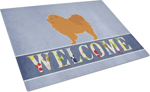 Vista 47 de Caroline's Treasures BB5552LCB Affenpinscher Tabla de cortar de vidrio de bienvenida grande decorativa de vidrio templado tabla de cortar y servir