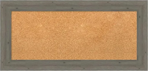 Vista 33 de Amanti Art Natural Cork Board for Wall, 18x24 Vision Board with Grey Wood Frame, Small Corkboard Office Decor for Home Organization, Country Rustic