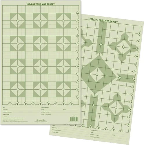 Vista 15 de Rite in The Rain Weatherproof Diamond Pattern MOA Precision Distance Shooting Targets, 11" x 17", 25 Sheet Pack (No. TGMOALR-D)