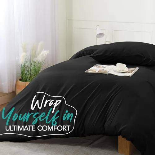 Vista 6 de Utopia Bedding Juego de funda de edredón con fundas de almohada, funda de edredón de 2 piezas con cierre de cremallera, 1 funda de edredón con 1