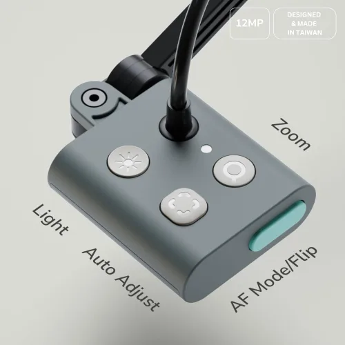 Vista 3 de OKIOCAM S2 Pro - Cámara de documentos USB de 13 MP, luz y micrófono integrados, puntero inteligente OKIOPoint, para PC Mac Chromebook, cámara