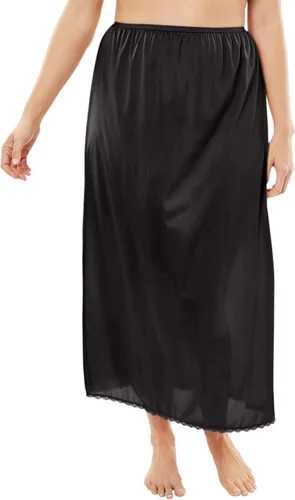 Vista 5 de Comfort Choice Medio Slip de talla grande para mujer, 35 pulgadas, paquete de 2 Negro
