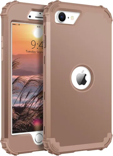 Vista 22 de BENTOBEN Funda para iPhone SE 2022 y iPhone SE 2020, resistente 3 en 1, cuerpo completo, resistente, a prueba de golpes, híbrida de policarbonato