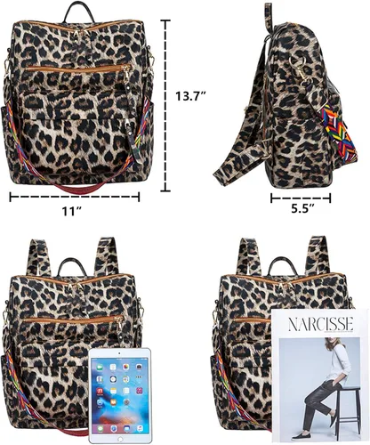 Vista 5 de Mochila para mujer, bolsa convertible de moda, diseño de moda, bolsa de hombro casual, 1, Desgaste