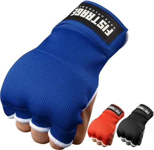 Vista 9 de FISTRAGE - Guantes de boxeo para boxeo, para puñetazos, elásticos acolchados debajo de las manoplas, soporte rápido de muñeca larga, protector