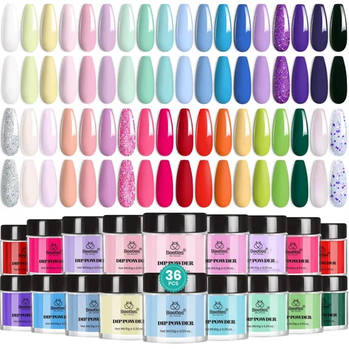 Vista 11 de Beetles - Juego de polvos de inmersión líquidos, base de inmersión 2 en 1, capa superior y activador, juego de líquidos de inmersión para polvos