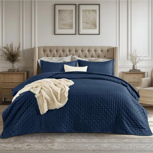 Vista 10 de Bedsure Edredón individual – Ropa de cama ultrasuave individual XL para decoración de dormitorio, edredón ligero para todas las estaciones, colcha