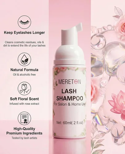 Vista 3 de Kit de champú para extensiones de pestañas, limpiador de extensiones de pestañas, limpiador de pestañas, kit de limpieza de pestañas para racimo