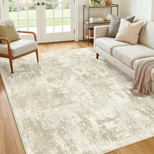 Vista 2 de RELEANY Alfombras lavables de 5 x 7 pies, antideslizantes, modernas, abstractas, suaves para sala de estar, entrada, dormitorio, guardería