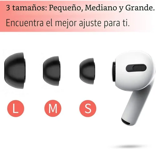 Vista 3 de Lanwow - Almohadillas de espuma viscoelástica para AirPods Pro. Almohadillas de silicona sin dolor. Antideslizante. Se adaptan al estuche de carga