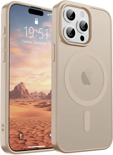 Vista 101 de SUPFINE - Funda magnética para iPhone 14 Pro Max (compatible con MagSafe), (protección contra caídas de grado militar de 10 pies), delgada, Negro