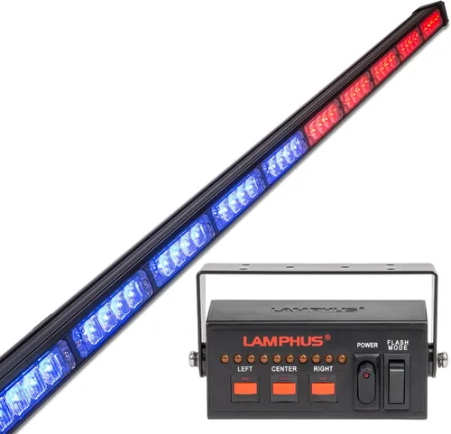 Vista 25 de lamphus SolarBlast sbls64 29" 24 W LED Advertencia Tráfico de Emergencia Advisor – Barra de luz ámbar azul, Ambar