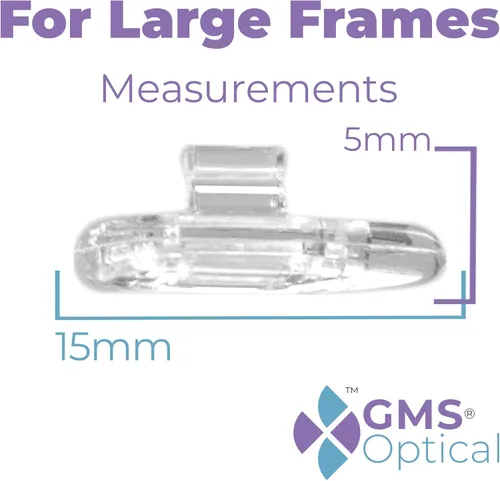 Vista 3 de GMS Almohadillas ópticas de silicona en forma de D de 0.59 pulgadas para gafas, gafas de sol y gafas (5 pares)