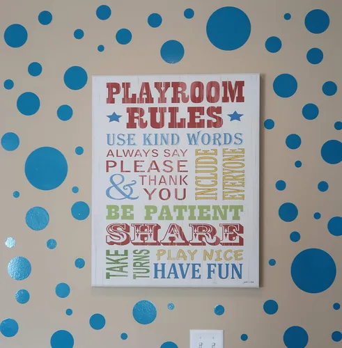 Vista 2 de Calcomanías de pared de lunares (63) calcomanías de decoración de pared para habitación de niñas, puntos de pared, círculo de vinilo para despegar