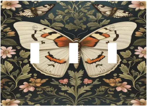 Vista 15 de Cubiertas Decorativas de Arte para Interruptores de Luz de Hojas de Otoño Placa de Pared de Palanca Individual Cubierta Decorativa para Interruptor